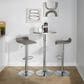 Lumisource Ale Swivel Adjustable Barstool with Grey Seat in Chrome (Set of 2), , large
