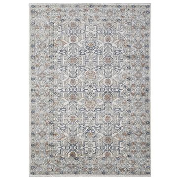 Central Oriental Orient Dania 3"1" x 5"3" Cream and Light Blue Area Rug, , large