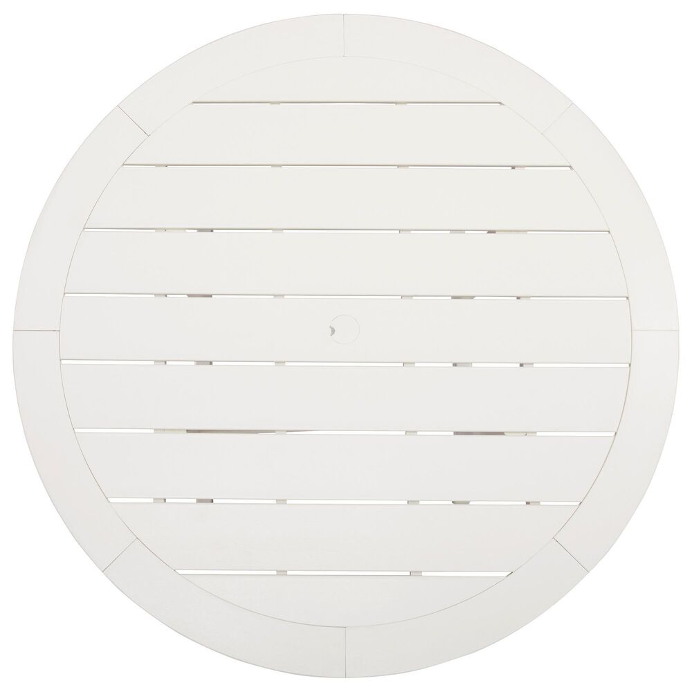 Ashley Crescent Luxe Round Dining Table in White, , large