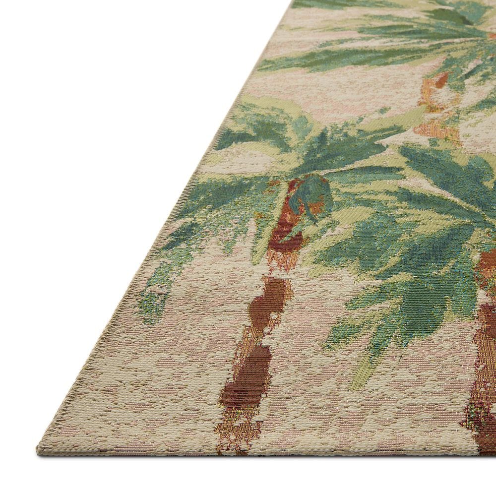 Loloi Botanical Clay and Green 2&#39;5&quot; x 7&#39;8&quot; Indoor/Outdoor Runner, , large