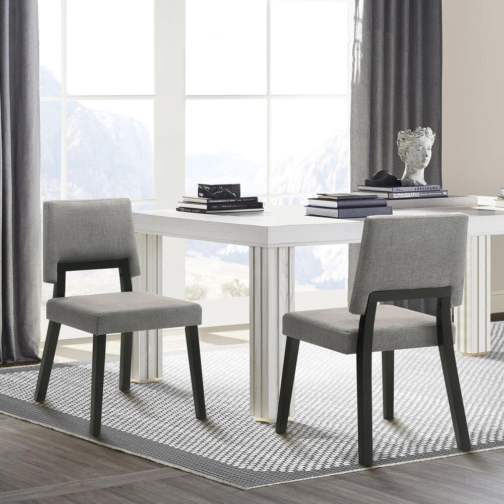 Armen Living Channell Dining Side Chair in Black, , large