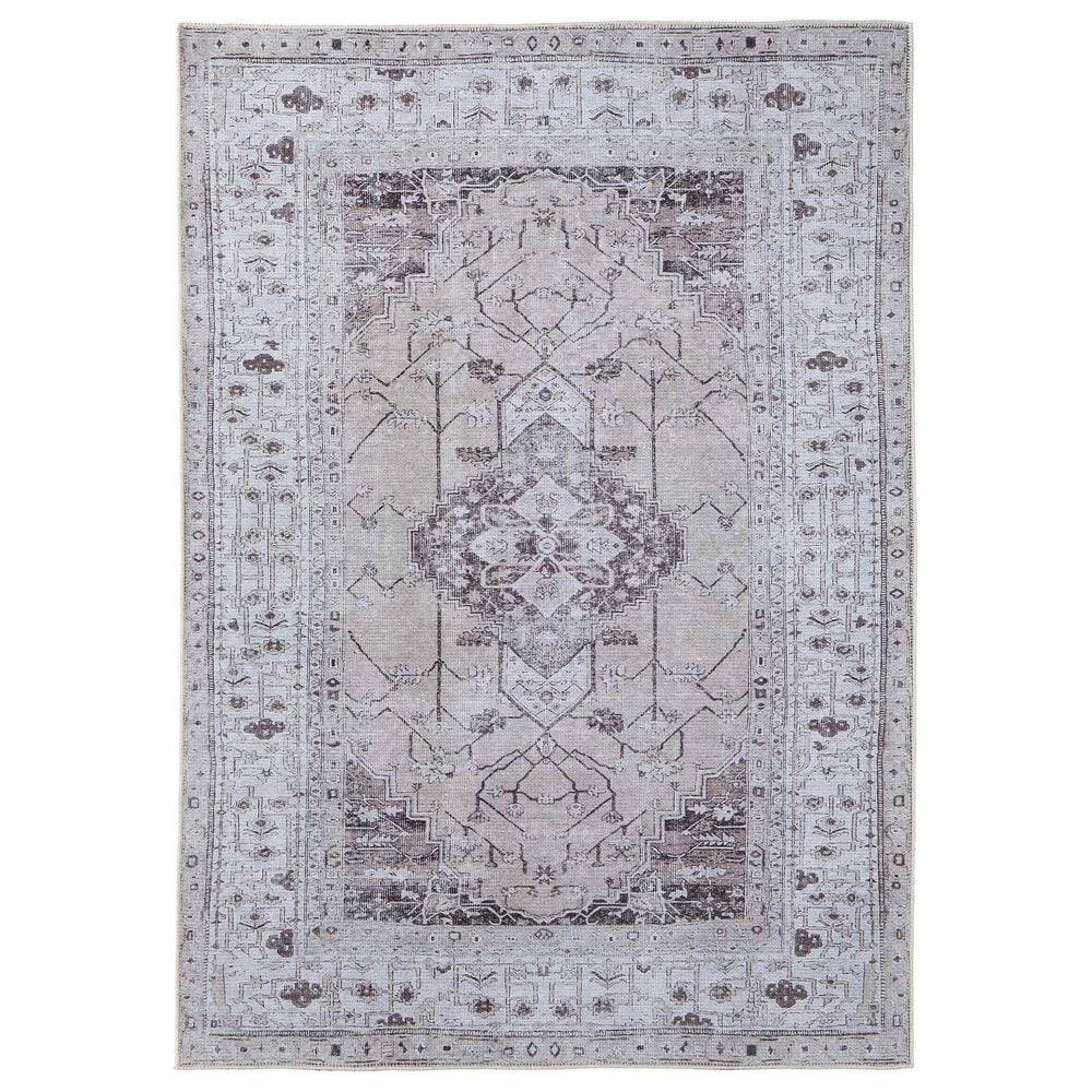 Feizy Percy 4" x 6" Beige and Ivory Area Rug, , large