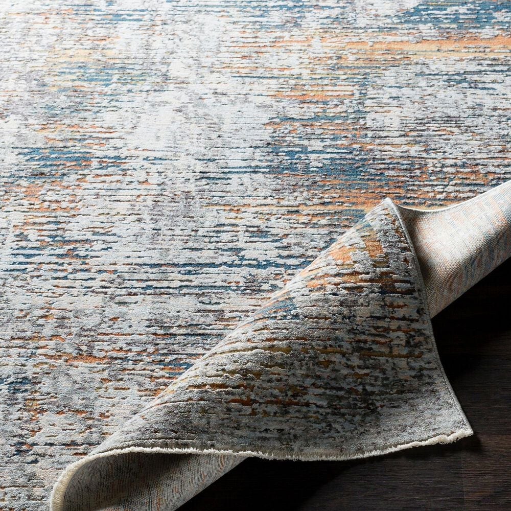 Surya Presidential Blue, Orange, Saffron, Ice Blue, Dusty Sage, Charcoal, Ivory, Wheat, Light Olive and Gray 11&#39;6&quot; x 15&#39;6&quot; Area Rug, , large