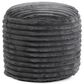 Howard Elliott Shar Pei Tall Pouf in Charcoal, , large