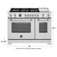 Bertazzoni Master 4.7 Cu.Ft. Gas Range with Brass Burners in Stainless Steel, , large