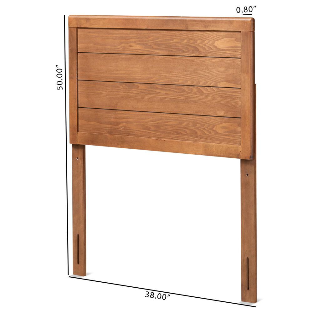 Baxton Studio Seren Twin Headboard in Ash Walnut, , large