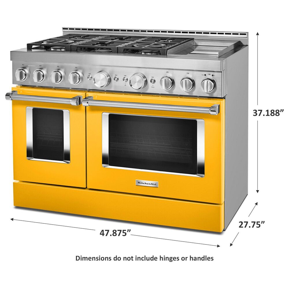 KitchenAid 6.3 Cu. Ft. Freestanding Gas Range with Griddle in Yellow Pepper, , large