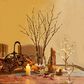 HOMLUX 32" Willow Branch with 100 LED Lights in Brown, , large