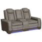 Mayberry Hill Lantana Power Motion Loveseat in Rocky Grey and Brown, , large