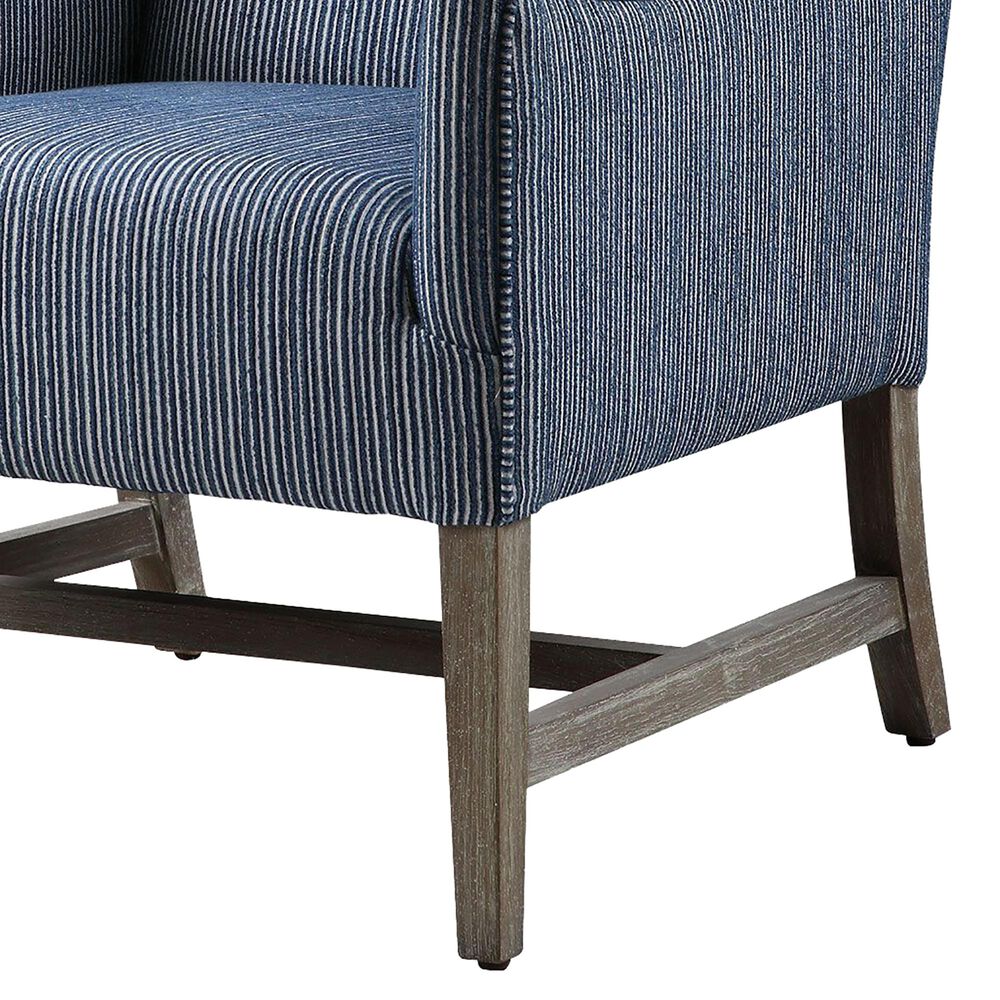 Uttermost Galiot Accent Chair in Blue and White, , large