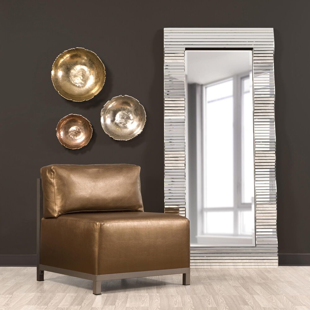 Howard Elliott Waverly Glass Wall Mirror in Silver, , large