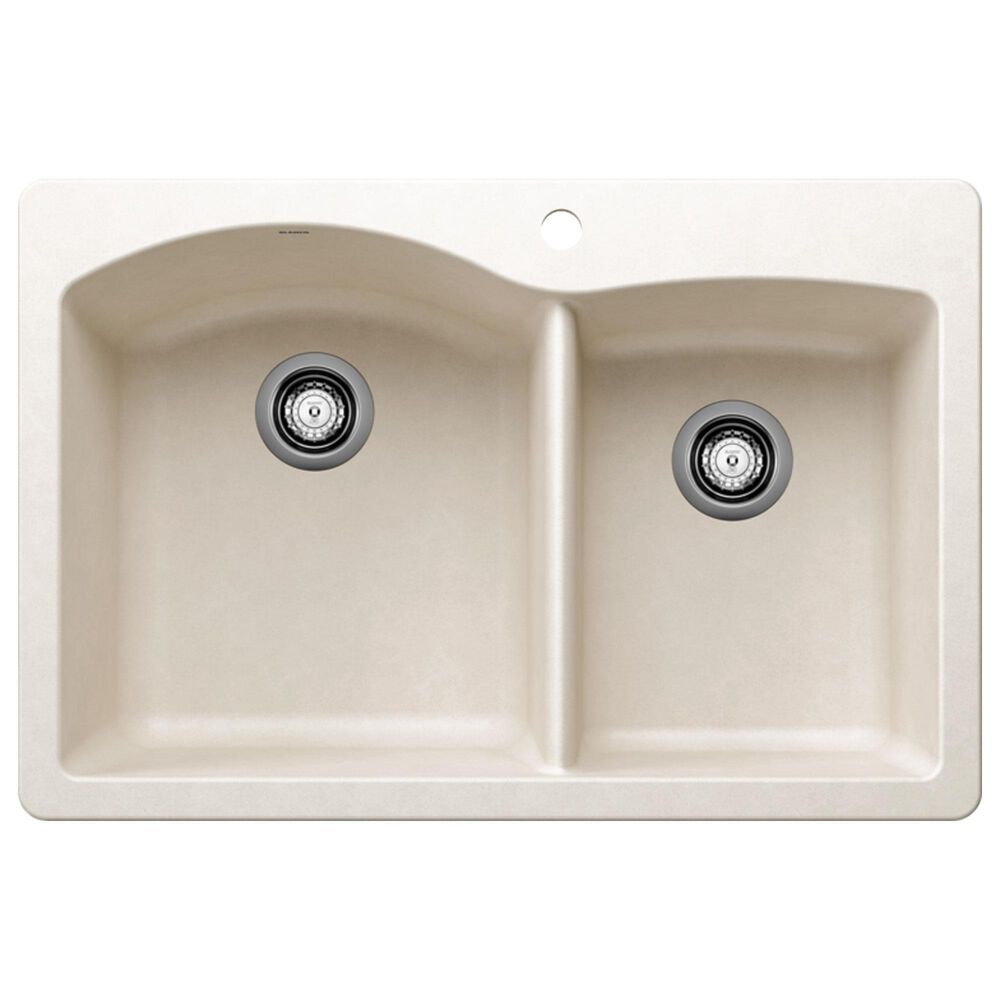 Blanco Diamond 1-3/4 Double Bowl Dual Mount Kitchen Sink in Soft White, , large