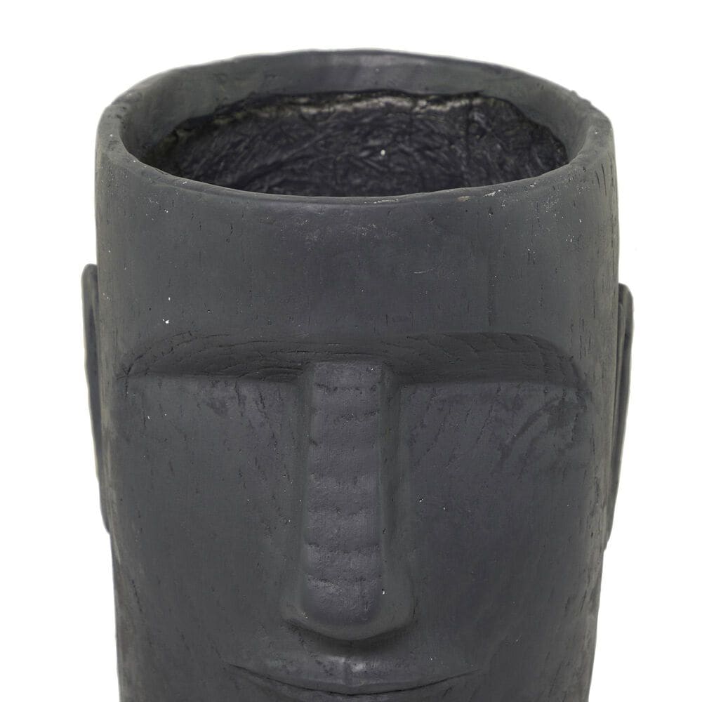 Maple and Jade Face Easter Island Planter in Dark Gray, , large