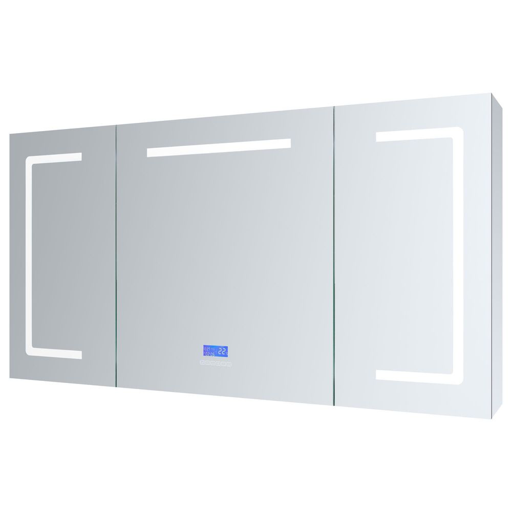 Lexora Home Lesina 60" x 32" LED Medicine Cabinet with Defogger, , large