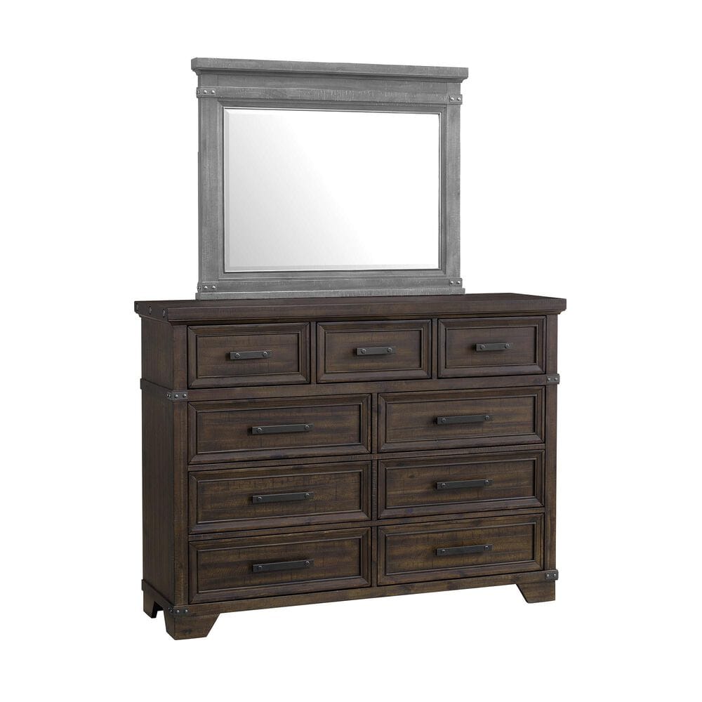 Mayberry Hill Colorado 9 Drawer Dresser in Charcoal, , large