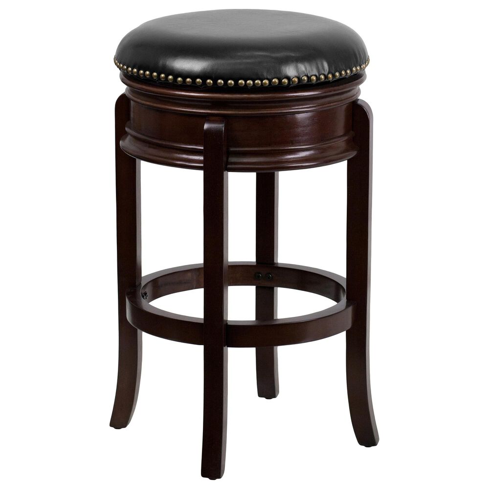 Flash Furniture 29" Swivel Barstool in Black, , large