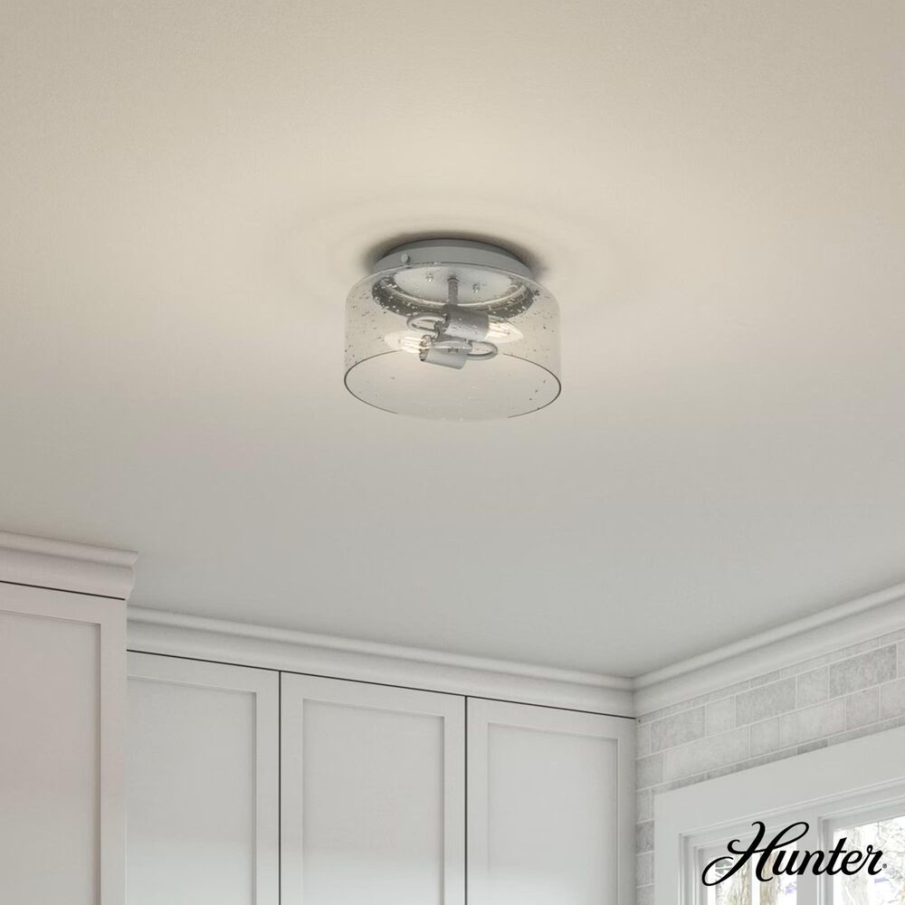 Hunter Hartland 2-Light Flush Mount in Matte Silver, , large