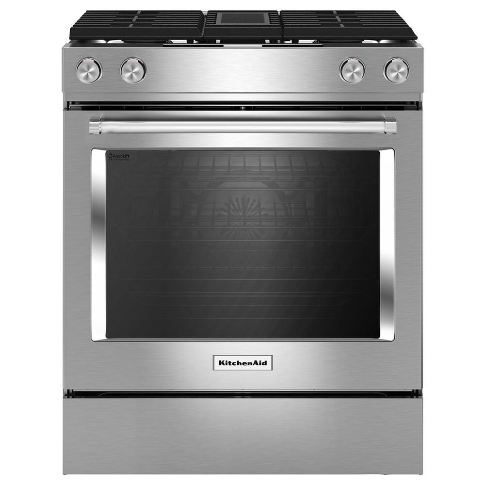 KitchenAid 6.4 Cu. Ft. Slide-In Dual-Fuel Range in Stainless Steel, , large
