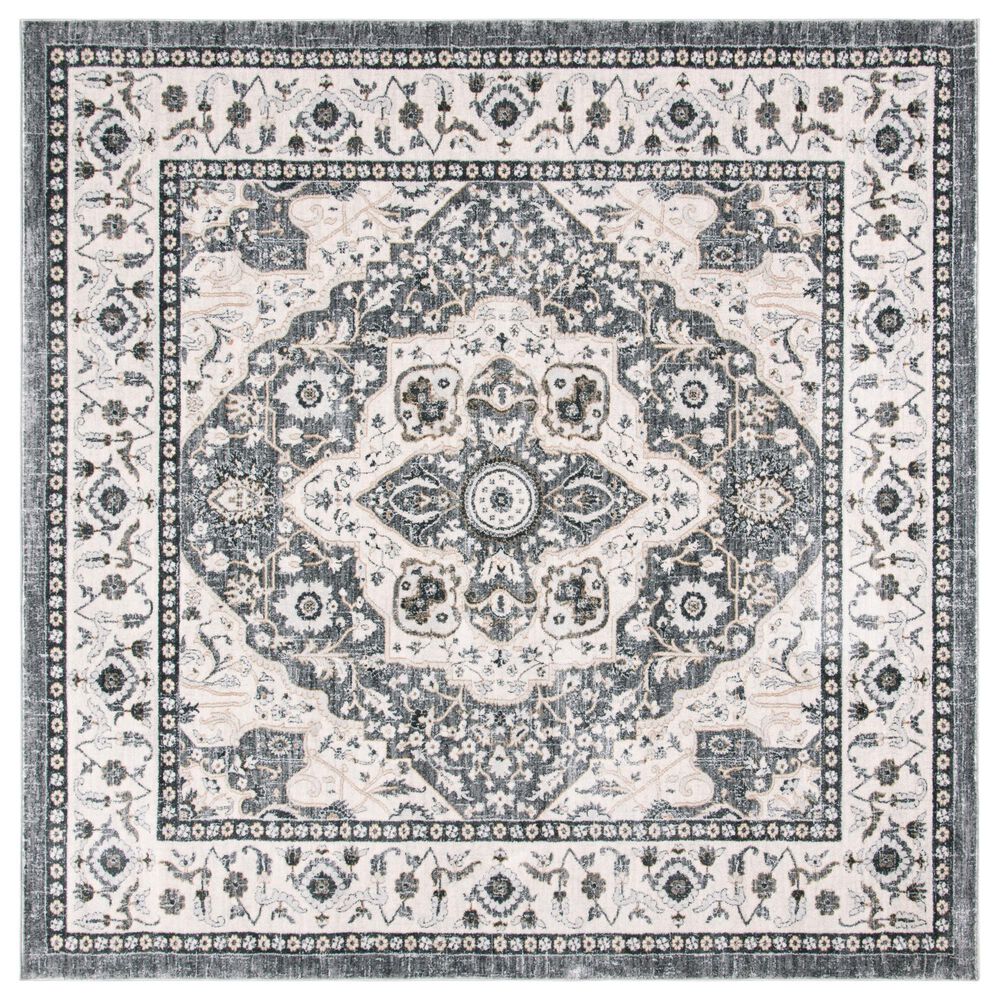 Safavieh Isabella ISA936F 6"7" Square Gray and Cream Area Rug, , large