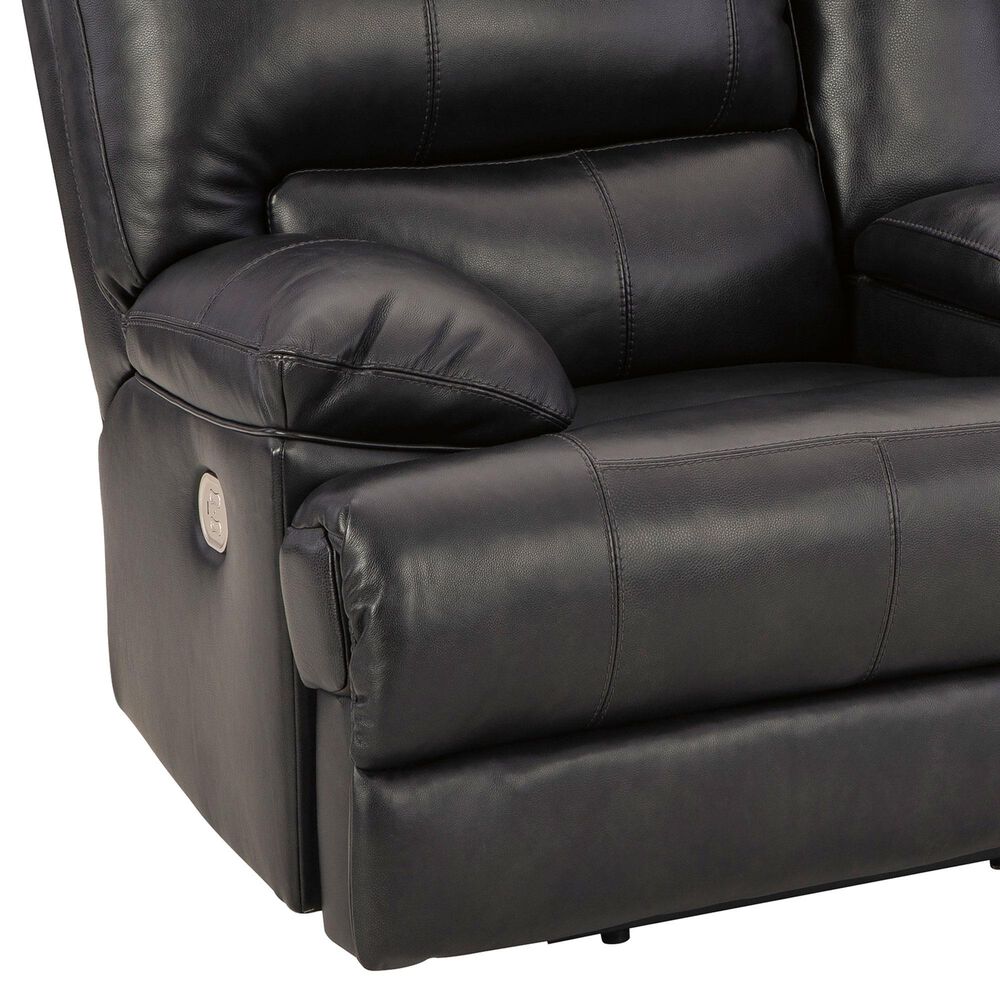 Ashley Mountainous Power Reclining Loveseat with Adjustable Headrest in Eclipse, , large