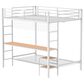 Pacific Landing Bettoni Full Over Twin Bunk Bed in Matte White, , large