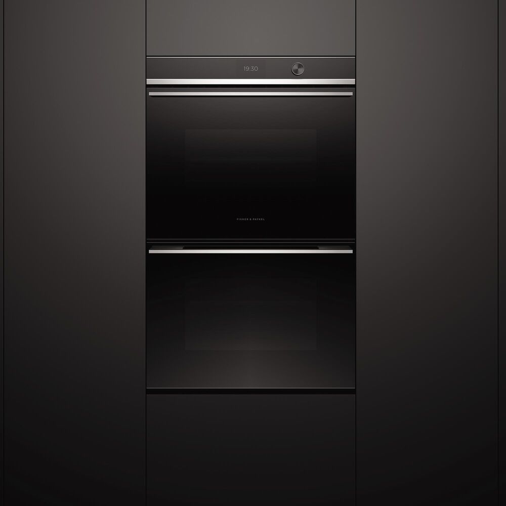 Fisher &amp; Paykel Series 9 30&quot; Contemporary Double Electric Wall Oven with 17 Functions in Stainless Steel and Black, , large