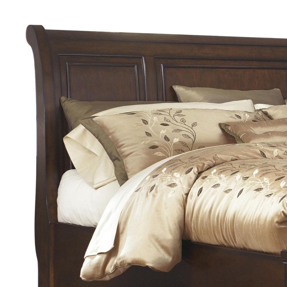 Millenium Porter Queen Sleigh Bed with Storage in Burnished Brown, , large