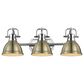 Golden Lighting Duncan 3-Light Bath Vanity in Chrome and Aged Brass, , large