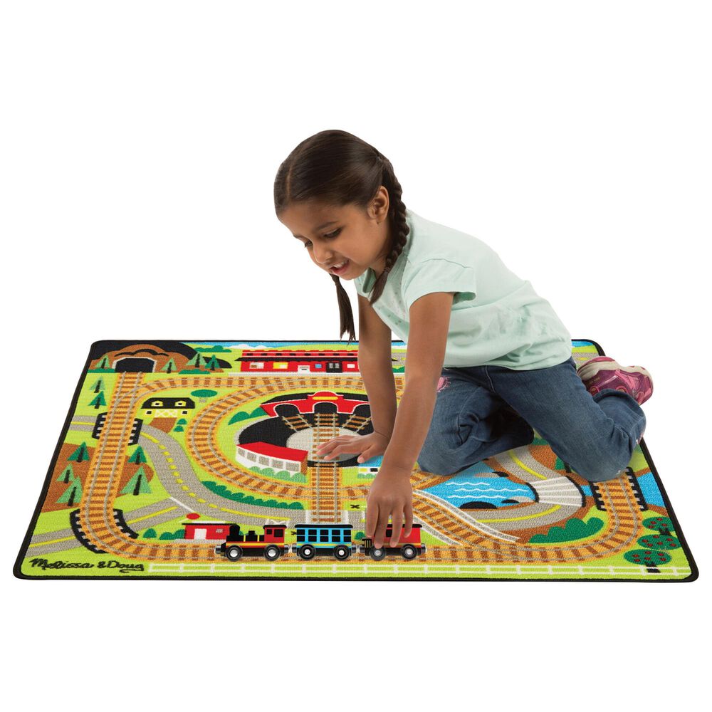 Melissa &amp; Doug Round The Rails Train Rug, , large