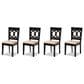Baxton Studio Lenoir Side Chair with Sand Cushion in Espresso Brown (Set of 4), , large