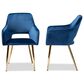 Baxton Studio Germaine Arm Chair in Gold (Set of 2), , large