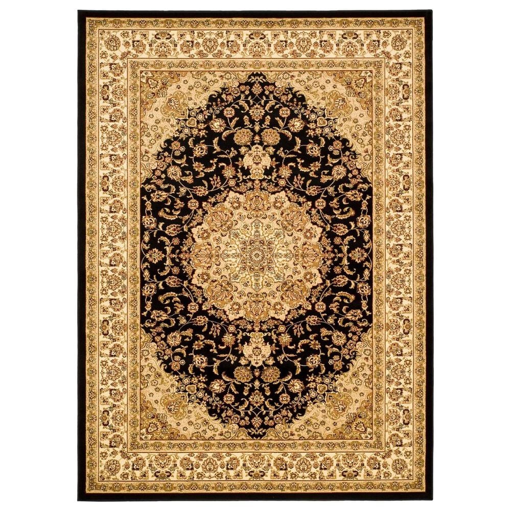 Safavieh Lyndhurst LNH222 5"3" x 7"6" Black and Ivory Area Rug, , large