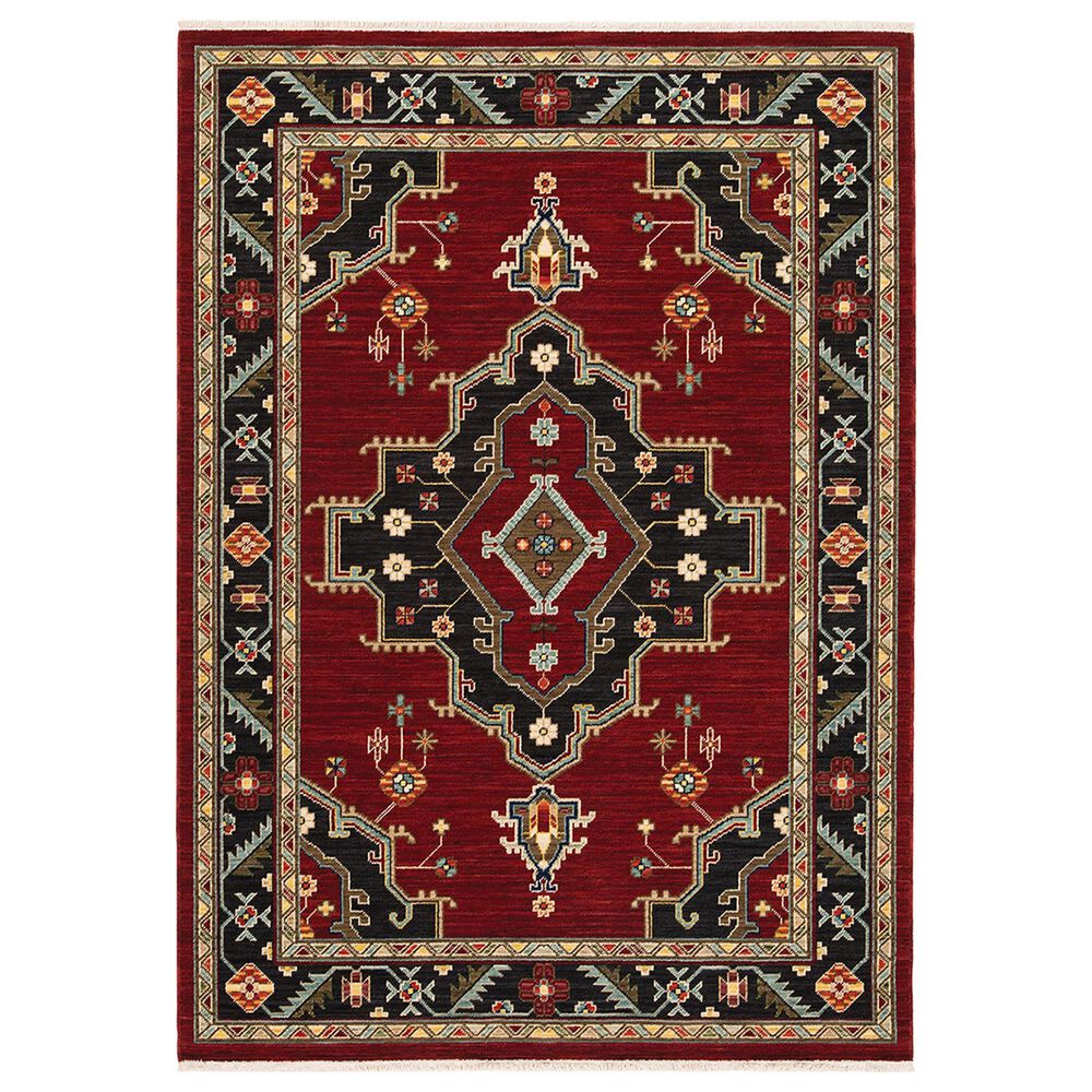 Oriental Weavers Lilihan Medallion 092R6 9"10" x 12"10" Red Area Rug, , large