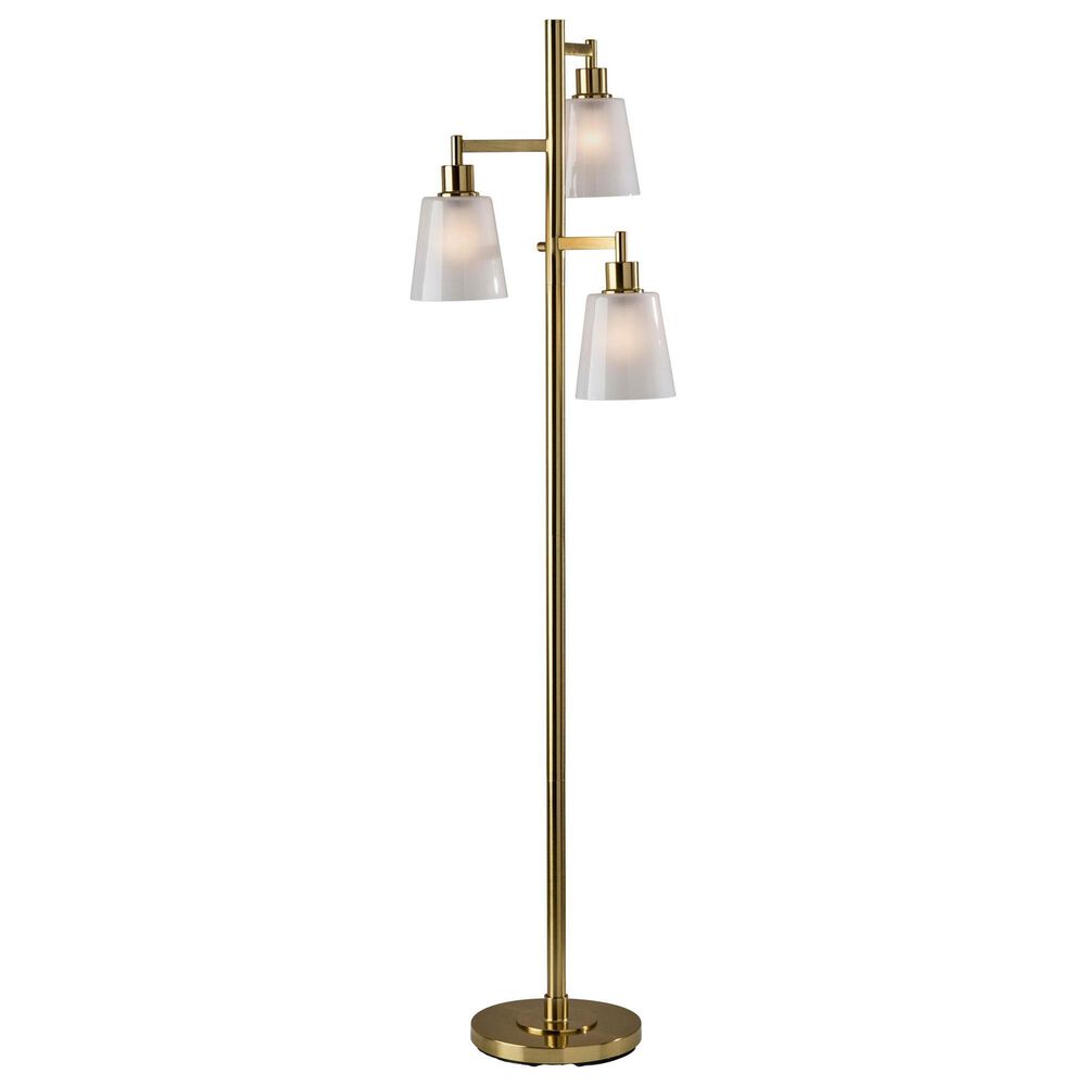 Adesso Gio Floor Lamp in Painted Brass, , large