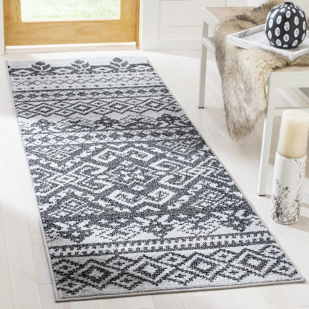 Safavieh Adirondack ADR107A-218 2"6" x 18" Silver/Black Runner, , large