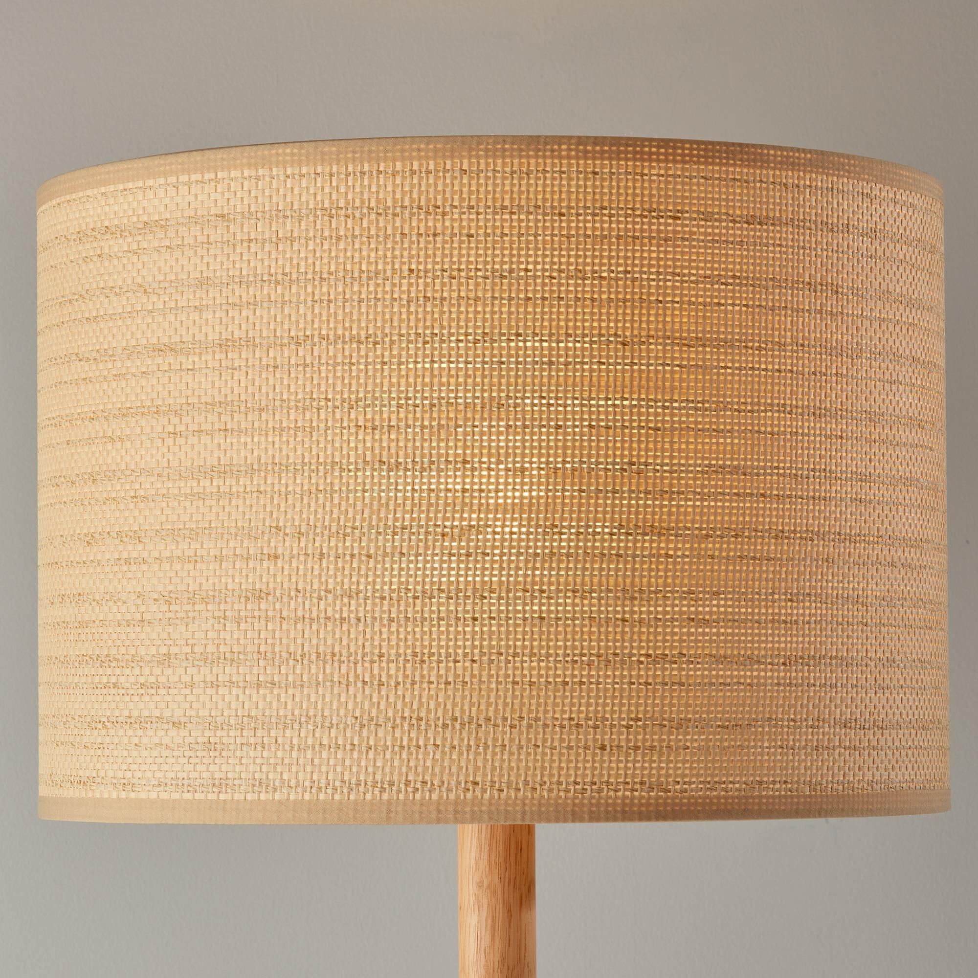 Adesso Ellis Floor Lamp and Shade in Natural