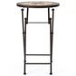 Hearth and Haven Silvester Outdoor Round Folding End Table in Beige and Black, , large