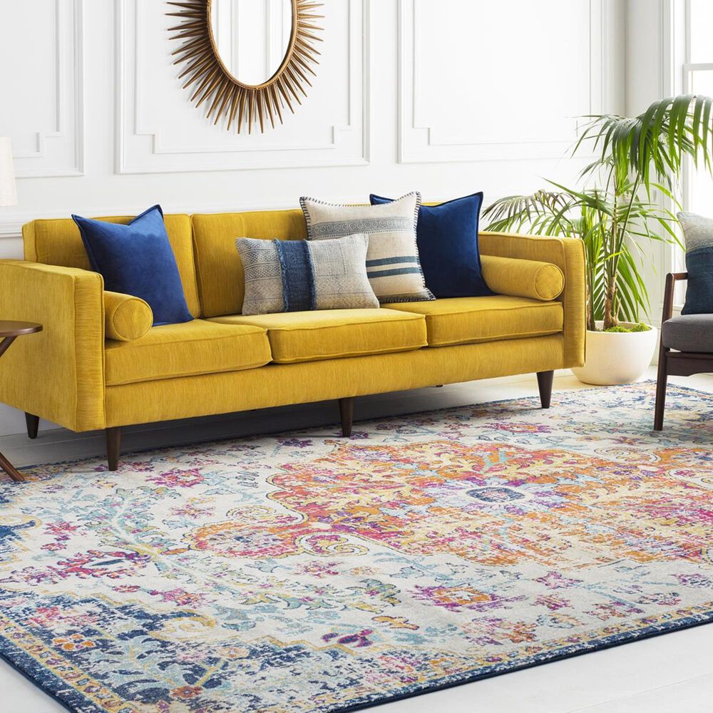 Surya Harput HAP-1000 5&#39;3&quot; x 7&#39;3&quot; Saffron and Gray Area Rug, , large