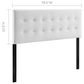 Modway Emily Biscuit Tufted Performance Velvet Queen Headboard in White, , large