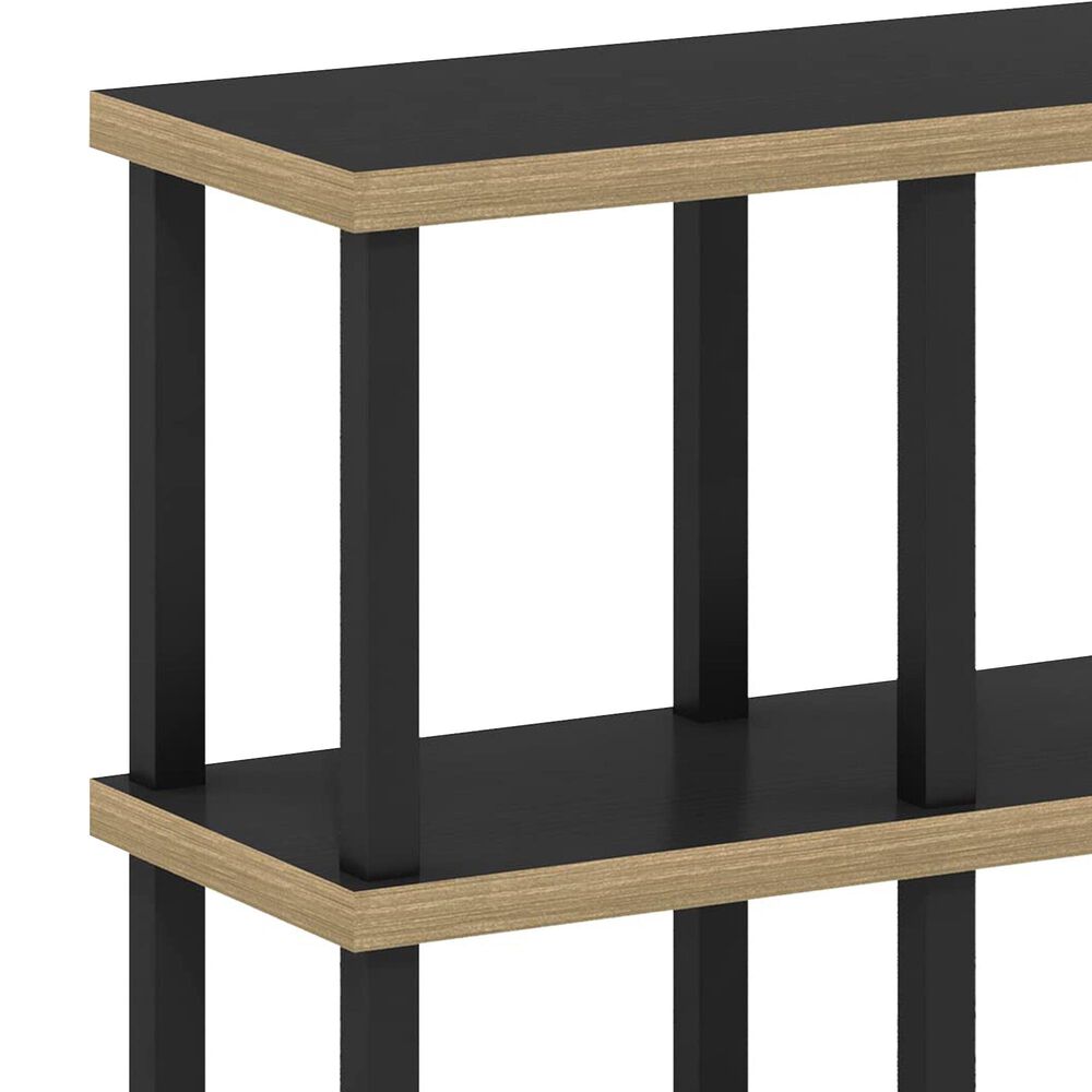 HOMLUX 4-Cube Display Bookshelf in Americano and Black, , large