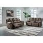 Ashley Lowilla Manual Reclining Sofa in Driftwood, , large