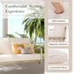 HOMLUX Patio Woven Rope Swing Sofa with White Steel in Beige, , large