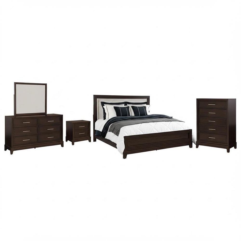 Ashley Neymorton 5-Piece King Bedroom Set in Dark Grayish Brown, , large
