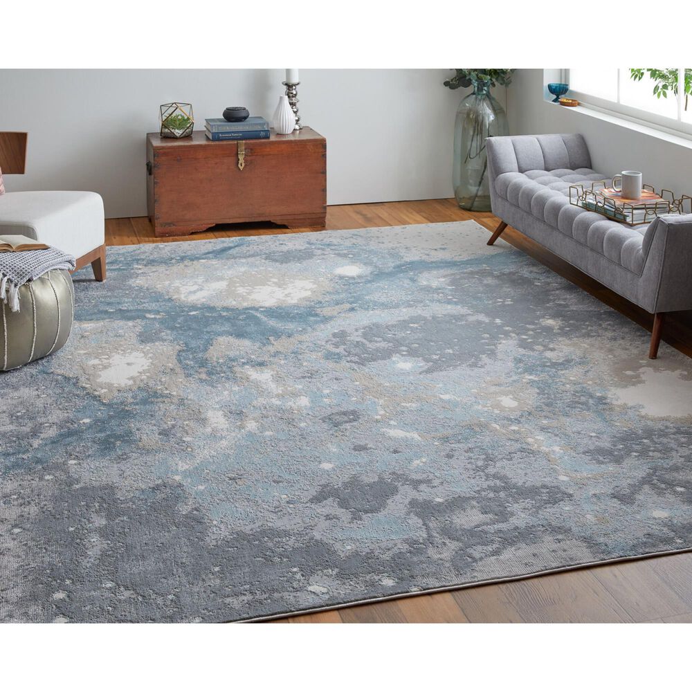 Feizy Astra 10&#39; x 13&#39;2&quot; Gray and Blue Area Rug, , large