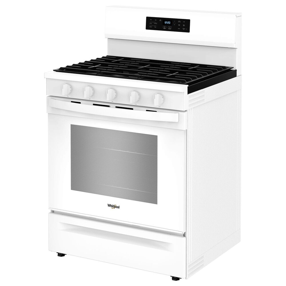 Whirlpool 5.0 Cu. Ft. Freestanding Gas Range with Air Cooking Technology in White, , large
