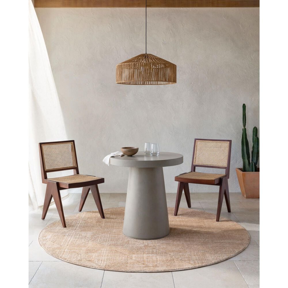 Surya Masterpiece MPC-2312 Beige, Tan and Medium Brown 6&#39;7&quot; Round Area Rug, , large