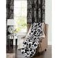 Duke Imports Cow Skin Sherpa Mink Plush Throw in Black and White, , large