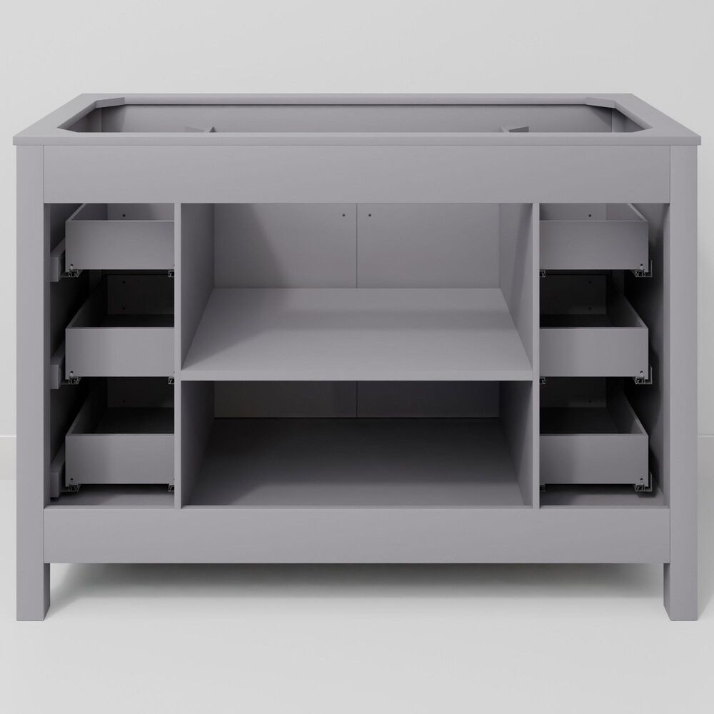 Lexora Home Marsyas 48" Single Bathroom Vanity in Dark Grey with White Carrara Marble Top and Rectangular Sink, , large