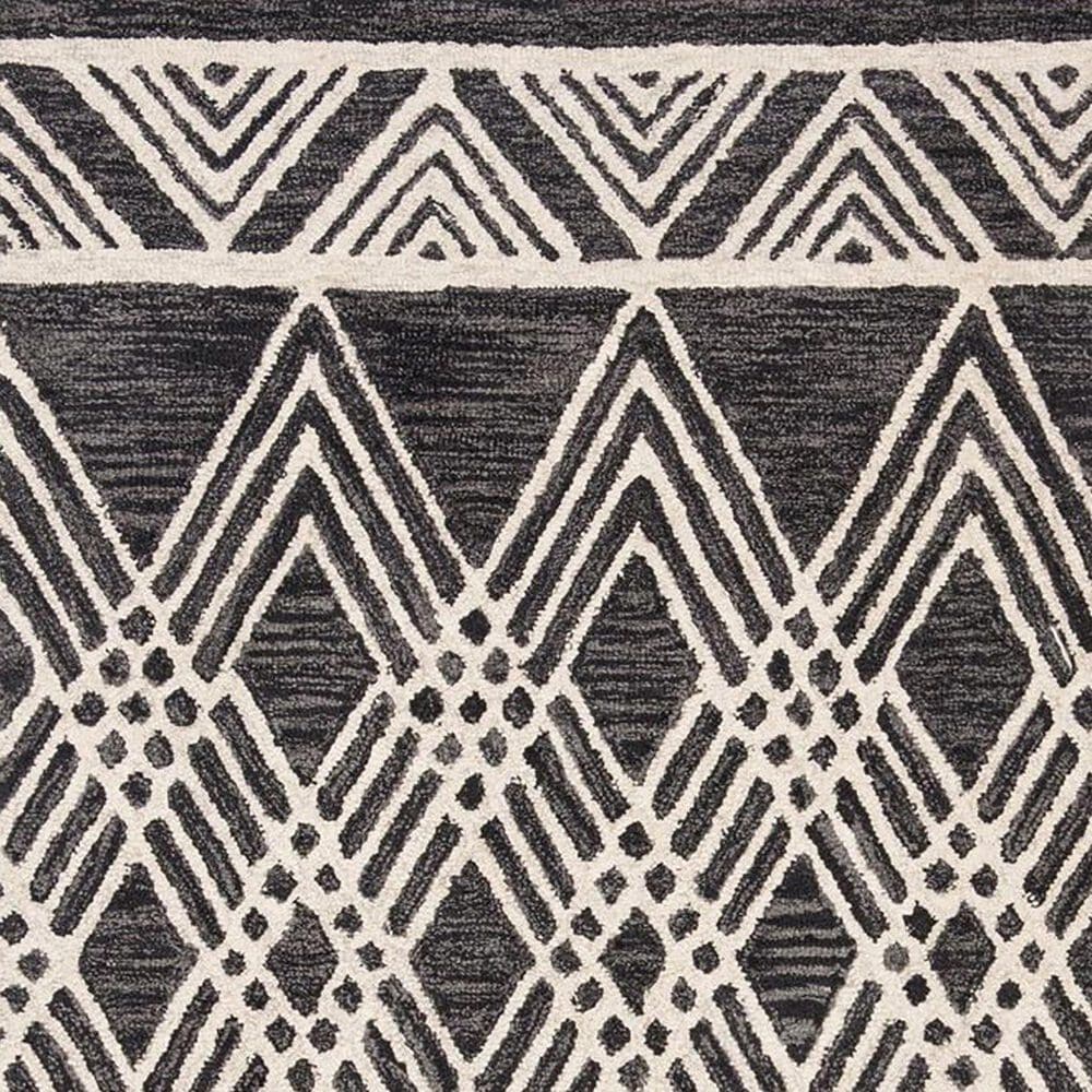 Safavieh Micro-Loop MLP155H 4&#39; x 6&#39; Charcoal and Ivory Area Rug, , large