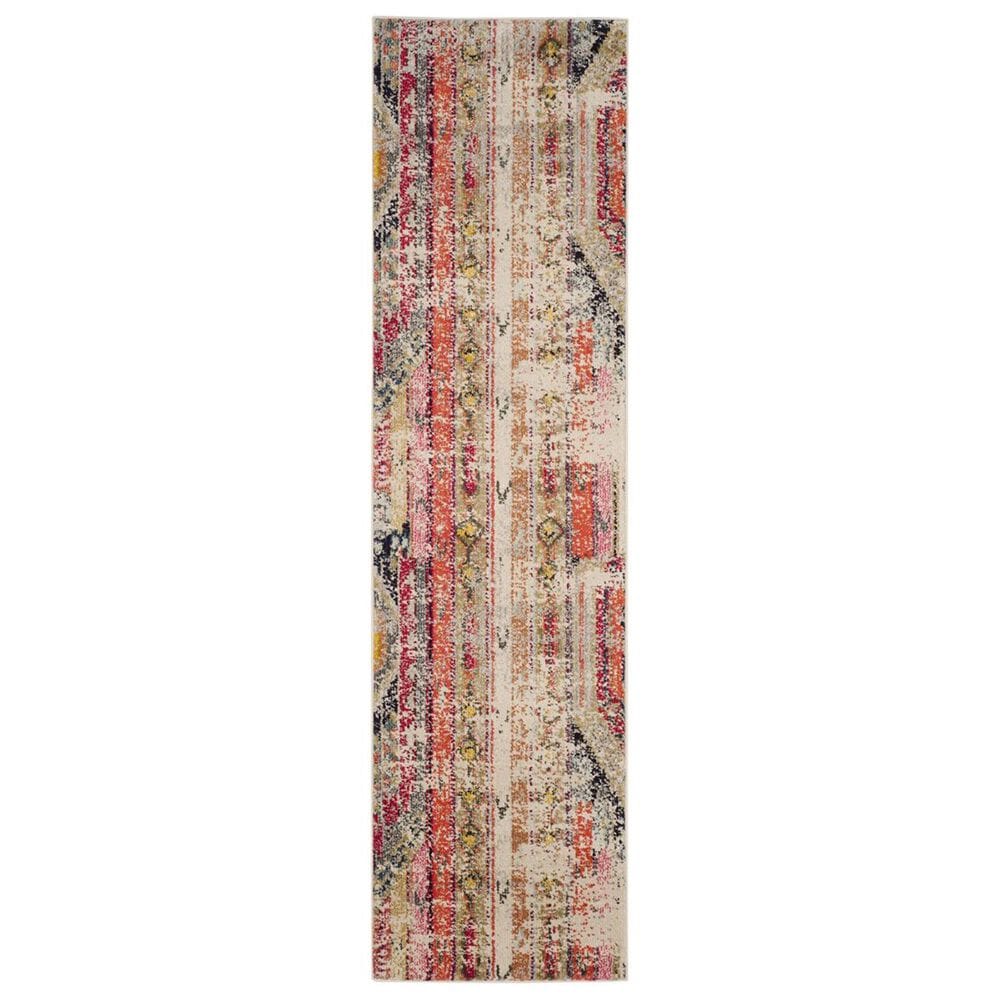 Safavieh Monaco MNC222G-212 2"2" x 12" Light Grey/Multi Runner, , large